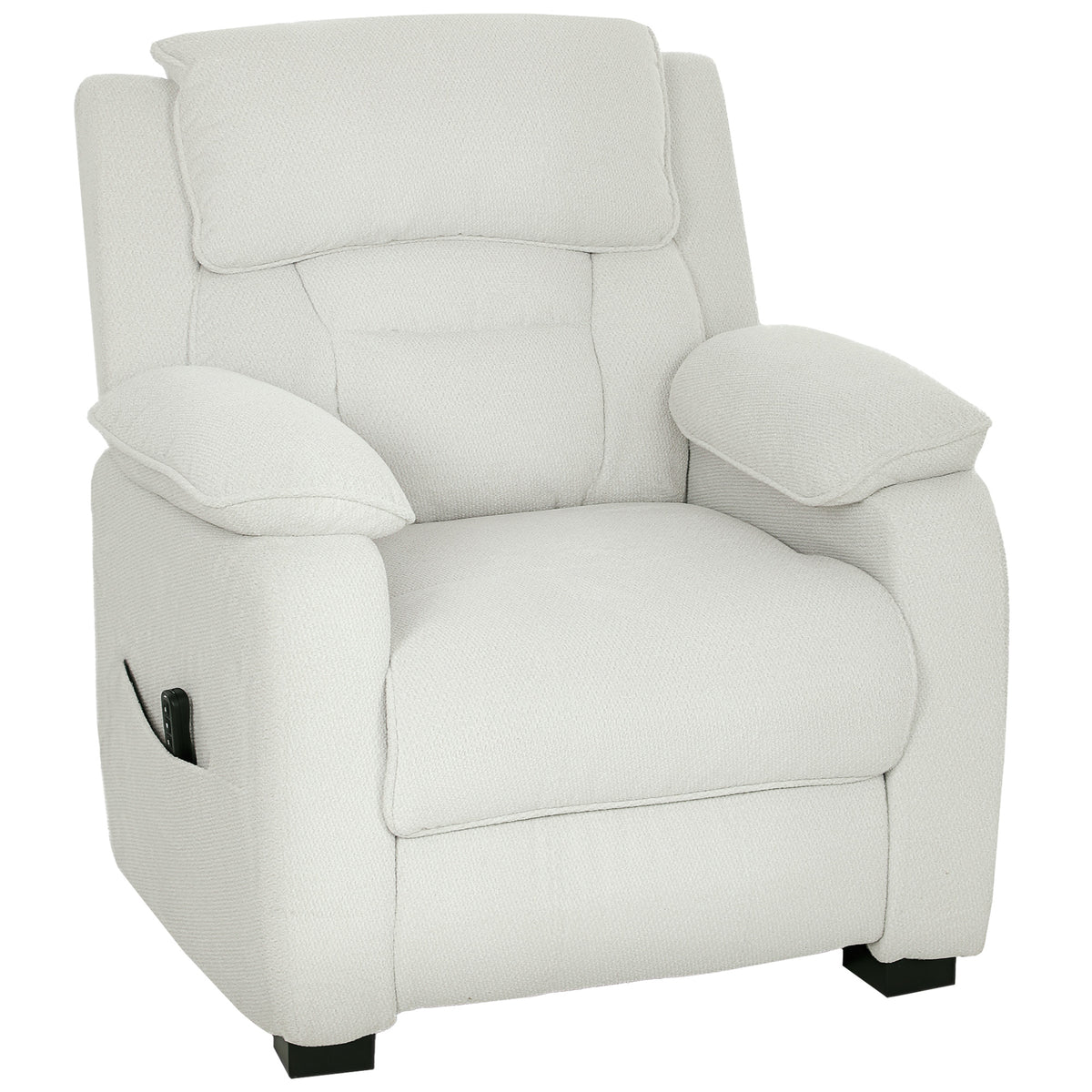 Fauteuil relax électrique fauteuil inclinable port USB repose-pieds poches latérales télécommande 86x90x103cm crème-0