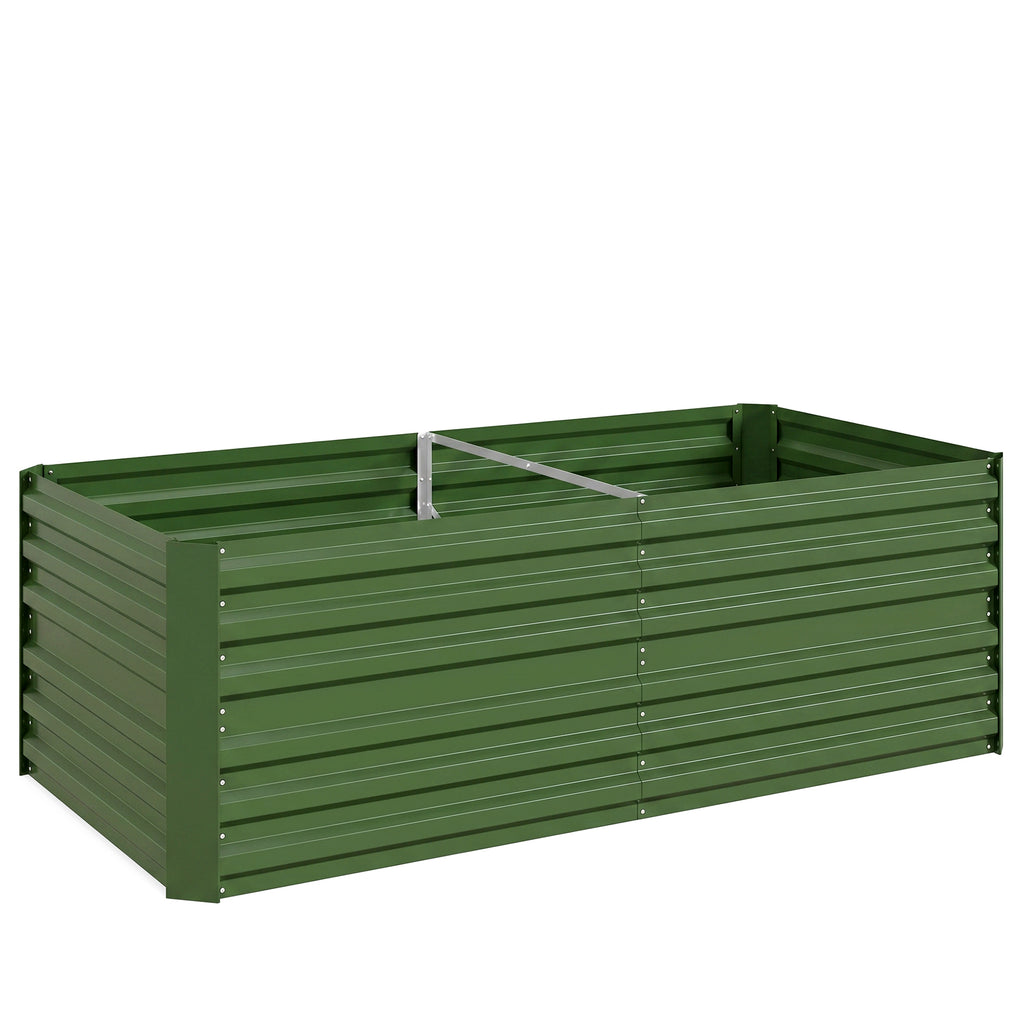 Carré potager de jardin rectangulaire tubes de renforcement acier galvanisé 180 x 90 x 59 cm-0