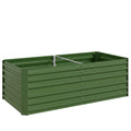 Carré potager de jardin rectangulaire tubes de renforcement acier galvanisé 180 x 90 x 59 cm-0