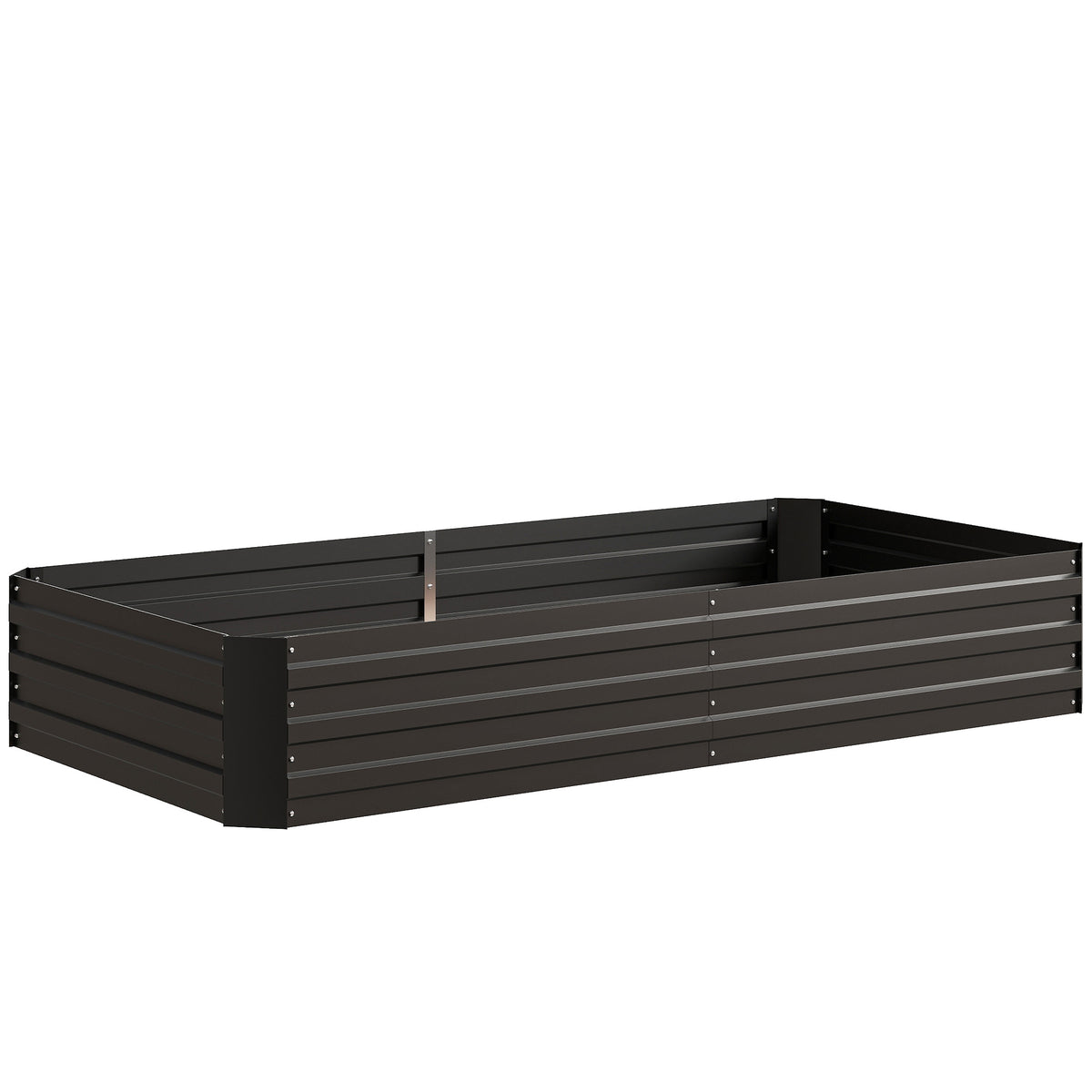 Carré potager jardinière rectangulaire en acier galvanisé tuteurs pour tomates et plantes grimpantes 180 x 90 x 29,5 cm-0