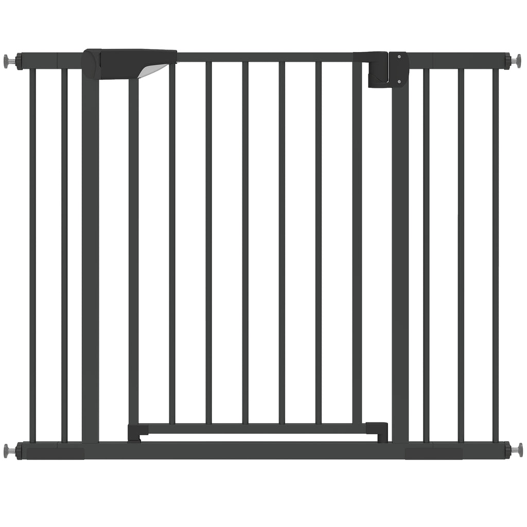 Barrière de sécurité pour chiens et bébés 76 à 102 cm avec extension fixation par pression sans perçage blanc-0