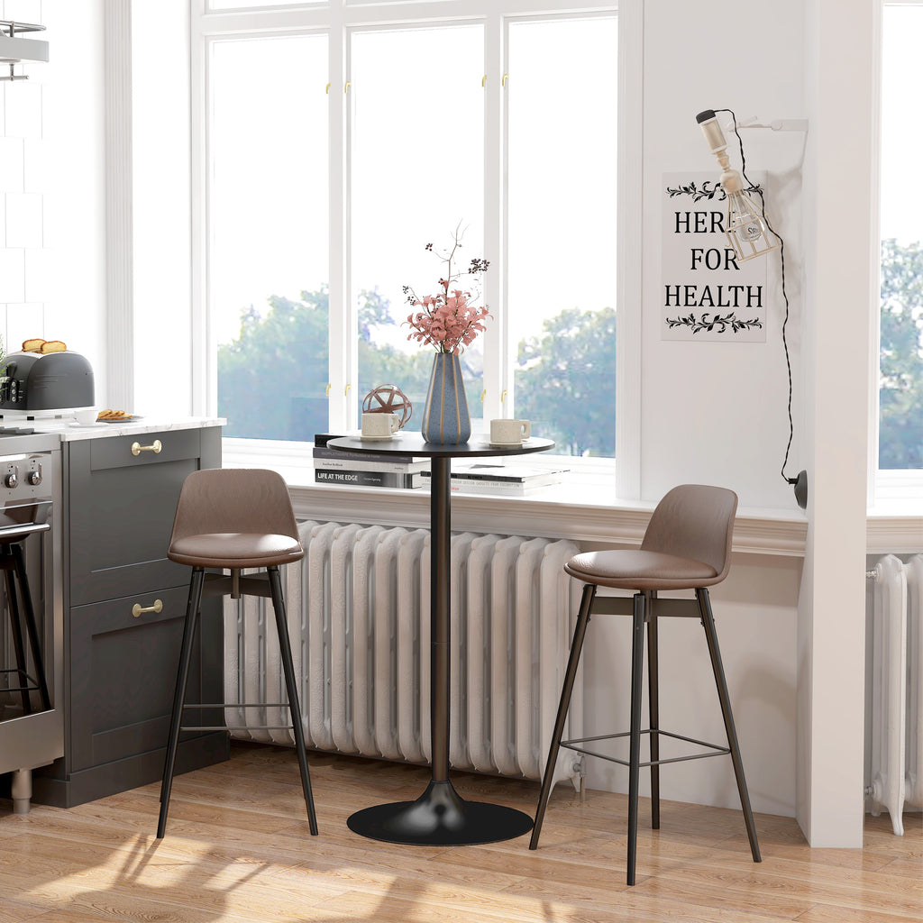 Table de bar ronde table de bistro mange-debout table de cuisine style contemporain plateau peint et cadre en acier-9