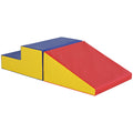 Parcours motricité bébé jouets d'escalade modulable 2 briques géantes en mousse 50 x 50 x 25 cm multicolore-0