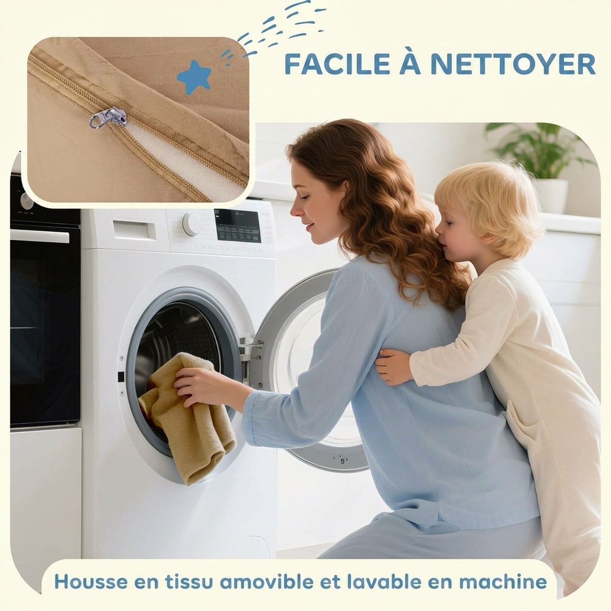 Parcours motricité bébé 8PCS, module motricité Bébé en mousse avec housse en velours lavable 51 x 40 x 40 cm multicolore-4