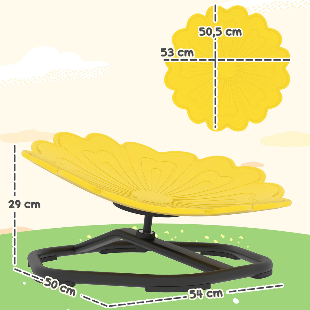 Chaise pivotante sensorielle pour enfant, siège pivotant pour l'entraînement de l'équilibre et de la coordination, jaune-2