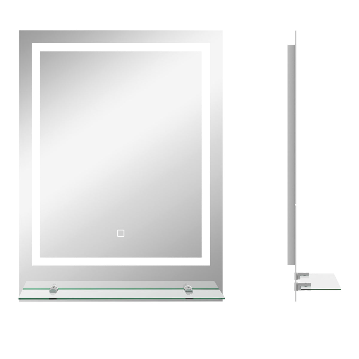 Miroir rectangulaire mural lumineux LED de salle de bain 70 x 50 cm-0