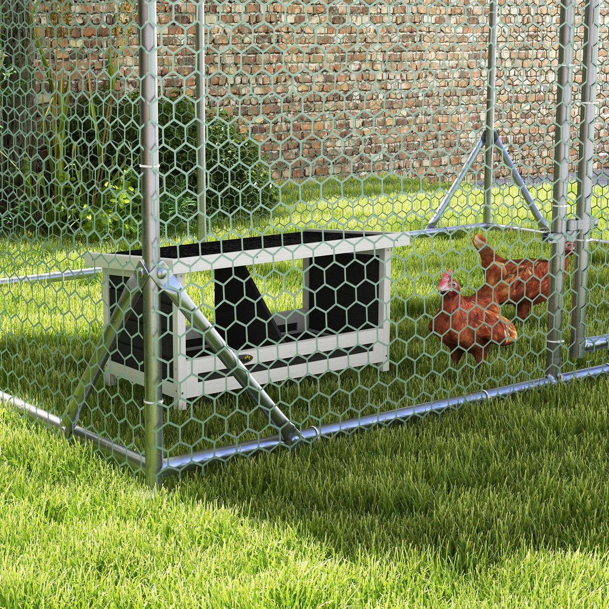 Pondoir nichoir pour poules 3 emplacements avec toit asphalte structure en bois 66 x 37 x 34 cm gris noir-7