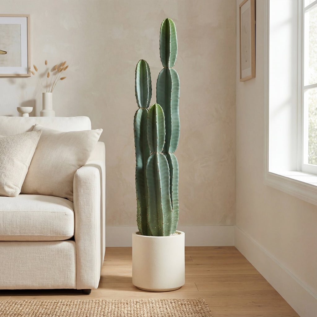 Cactus Artificiel 111 cm, Grand Réalisme, Plante Artificielle en Pot, sans Entretien, pour Maison et Bureau, Vert-1