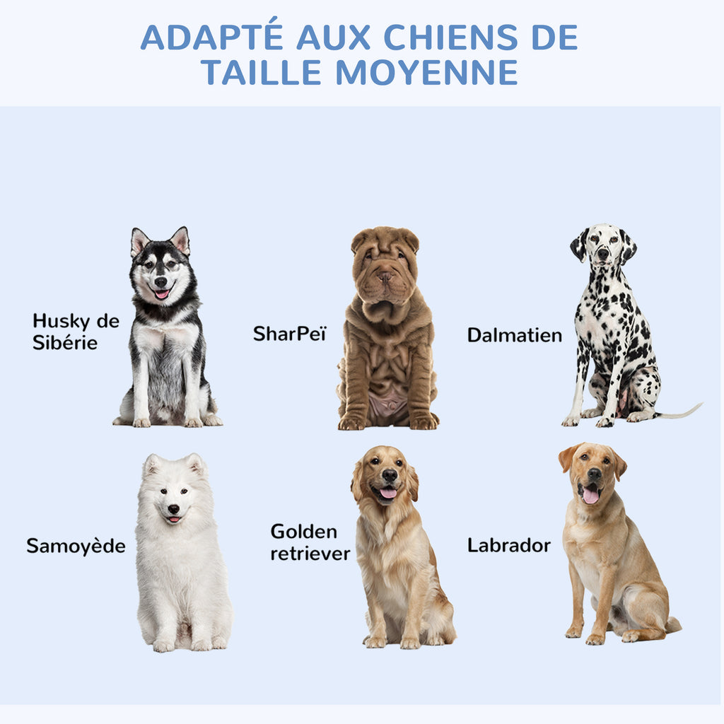 Cage caisse de transport pliante pour chien en acier 2 portes verrouillables 121 x 77 x 82 cm noir-4