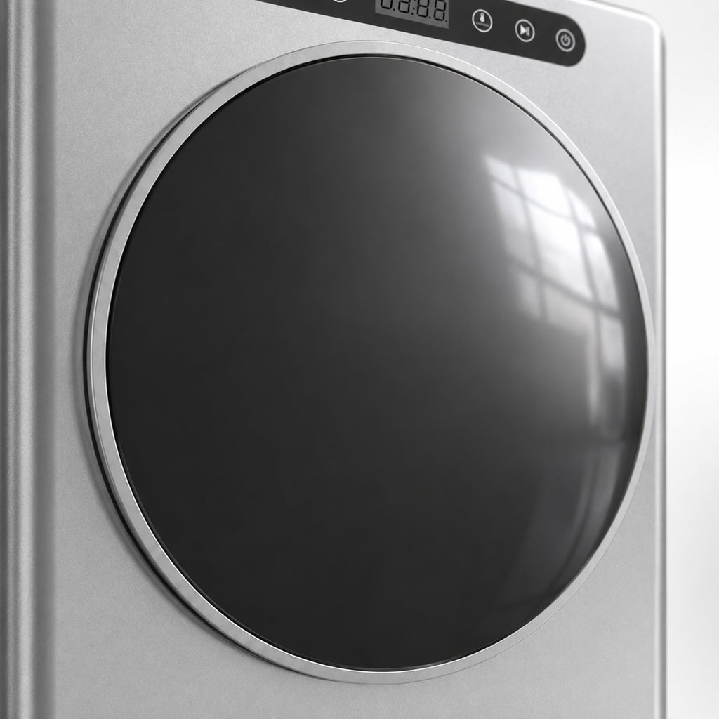 Sèche linge à évacuation, sèche-linge électrique 1000 W 3 Kg, 6 modes de séchage, minuterie, acier inoxydable, argent-9