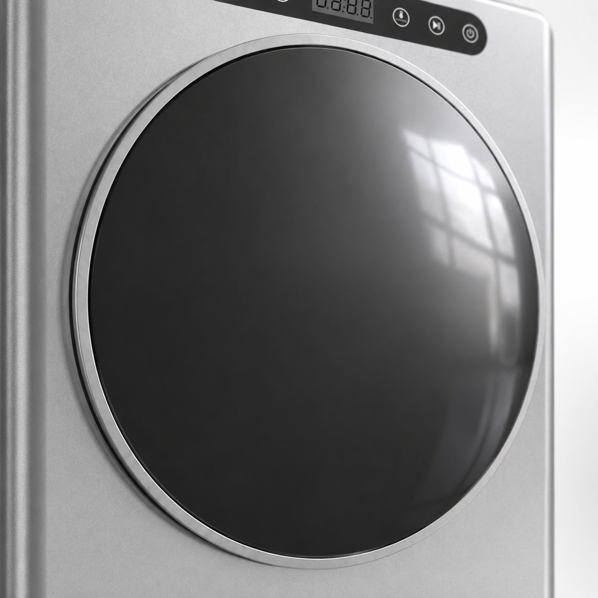 Sèche linge à évacuation, sèche-linge électrique 1000 W 3 Kg, 6 modes de séchage, minuterie, acier inoxydable, argent-9
