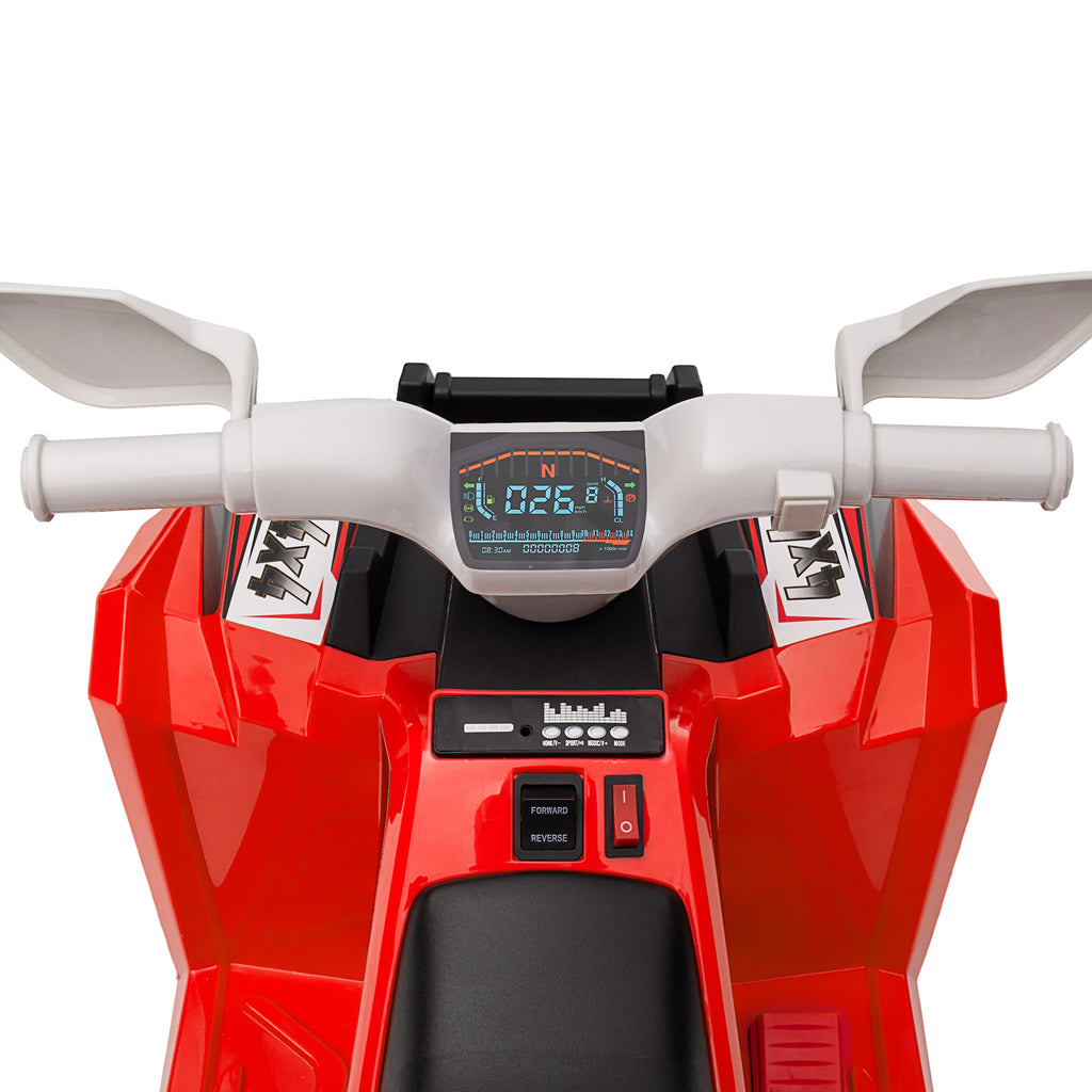 Quad électrique pour enfants véhicule à batterie 6V avec marche avant et arrière 70L x 41,5l x 48,5H cm Rouge-8