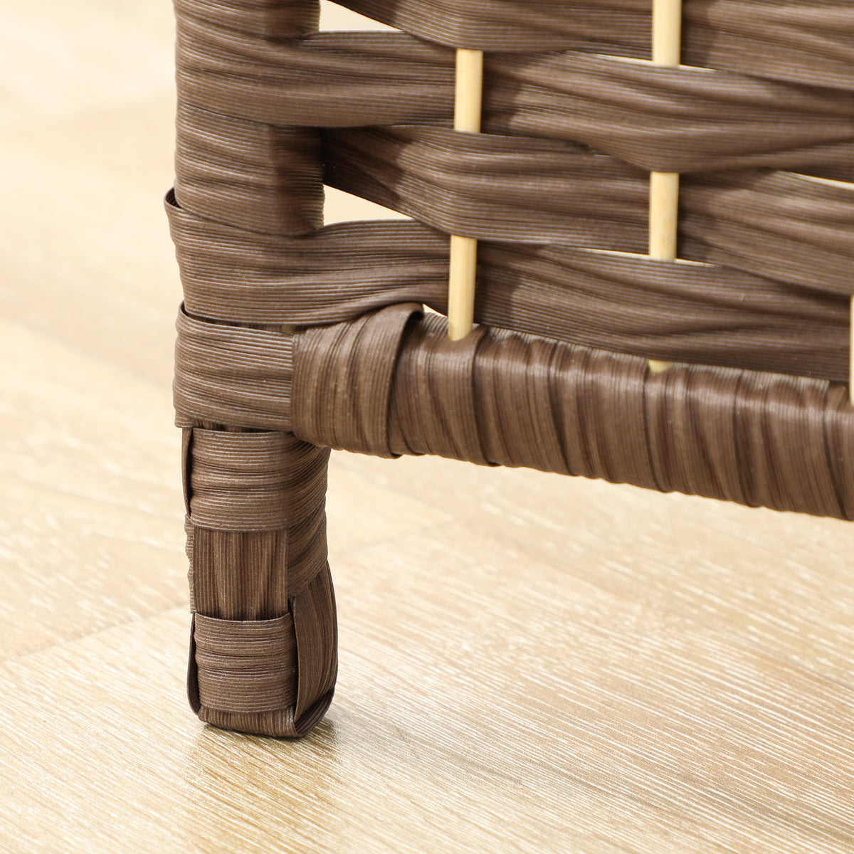 Paravent intérieur en bois 3 panneaux séparateur de pièce pliable pour salon chambre 135 x 180 cm marron-8