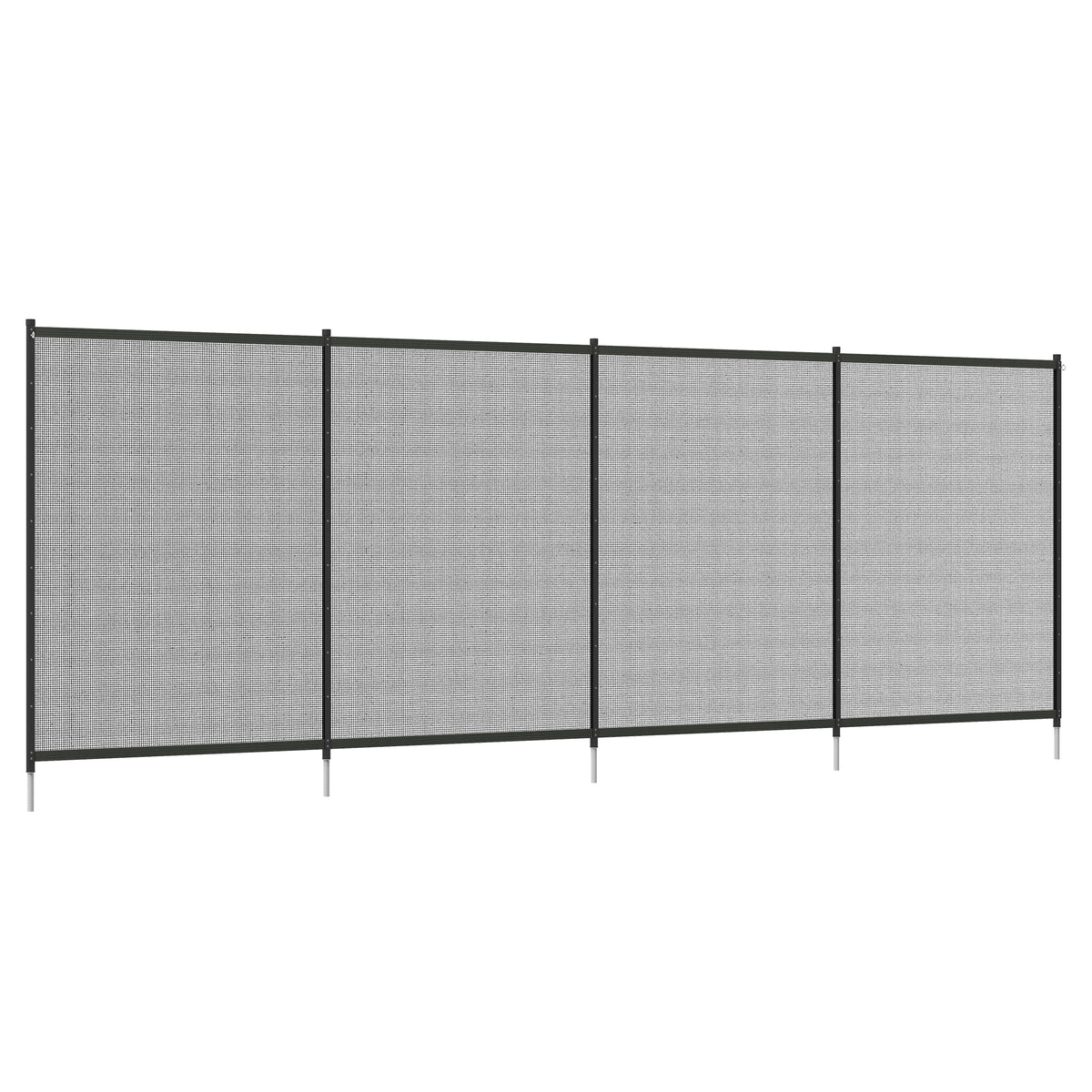 Clôture barrière de sécurité pour piscine filet - lot de 4 panneaux - Dim. 365L x 126H cm - noir-0