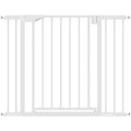 Barrière de sécurité pour chiens et bébés 76 à 102 cm avec extension fixation par pression sans perçage blanc-0