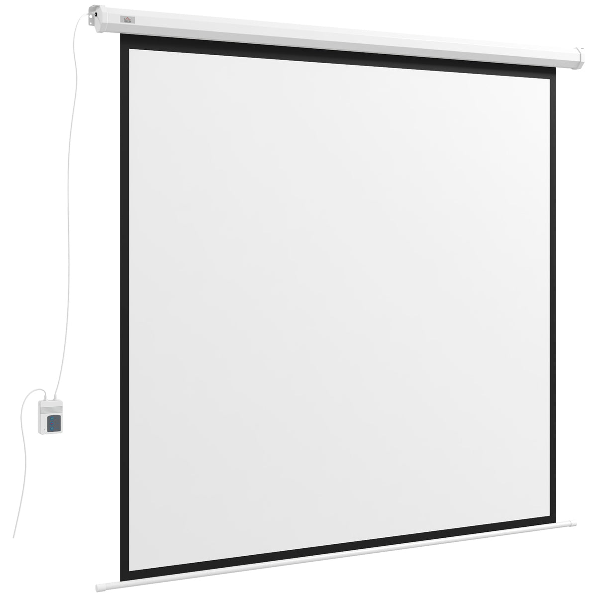 Écran de projection motorisé 96 pouces, 1:1 4K HD, fixation mural ou plafond avec télécommande, 195L x 8l x 182H cm-0
