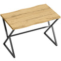 Table à Manger pour 2 Personnes, Table de Cuisine, Style Moderne avec Plateau Épais, 110 x 67 x 75,5 cm, Noir et Chêne-0