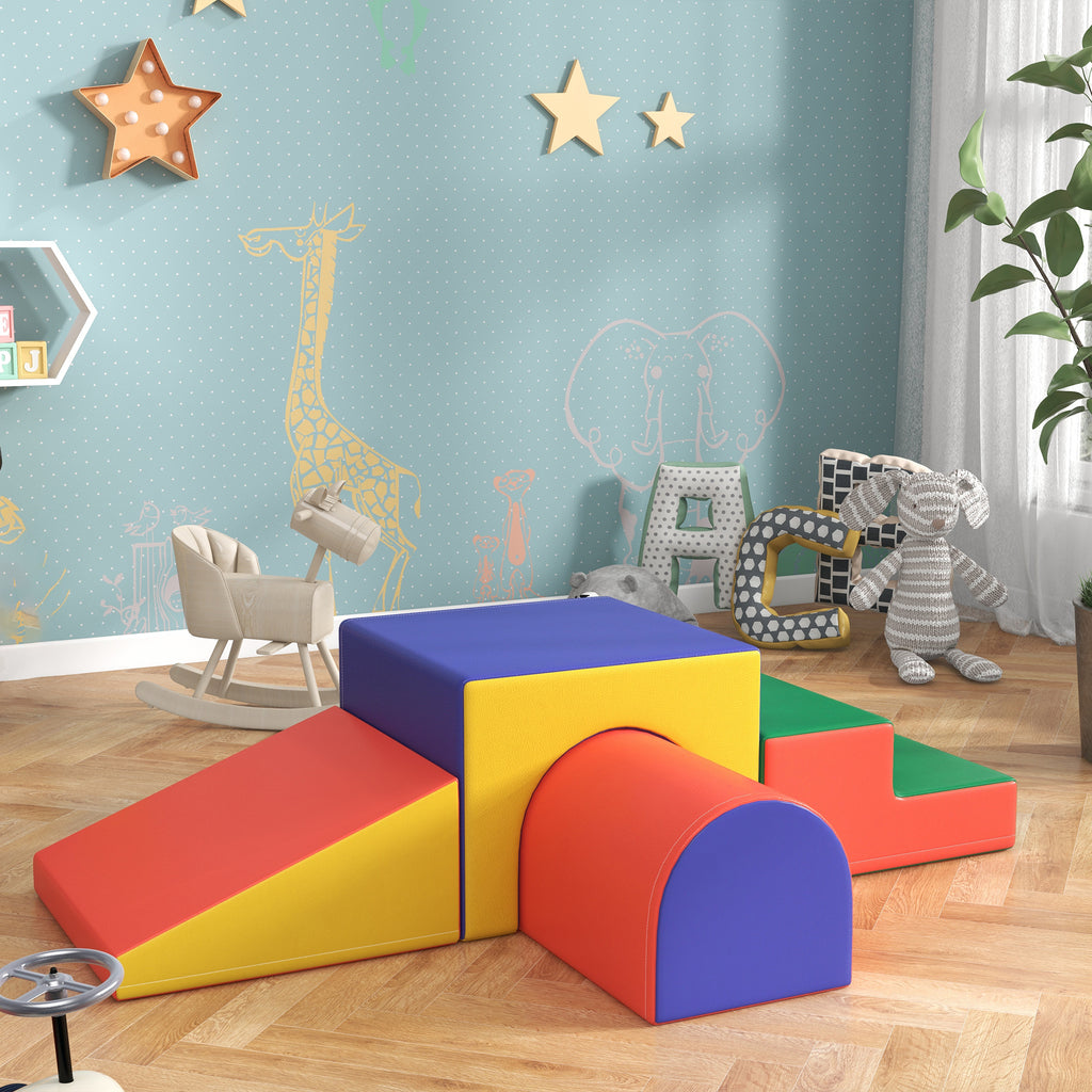 Module motricité bébé 4PCS parcours motricité bébé en mousse EPE pour enfants d'âge préscolaire, multicolore-8