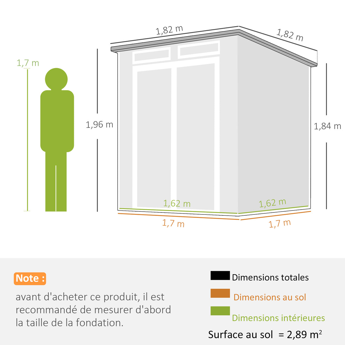 Abri de Jardin en Résine Cabanon de Rangement Double Porte 3 Fenêtres et 2 Aérations Anti-UV avec Plancher 3,3 m² Gris-2
