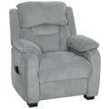 Fauteuil relax électrique fauteuil inclinable port USB repose-pieds poches latérales télécommande 86x90x103cm gris clair-0