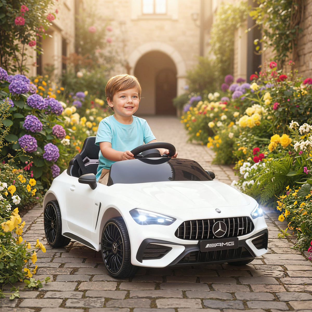 Voiture électrique enfants Mercedes AMG CLE 53 12V 2 moteurs télécommande parentale 2,4G 99 x 55 x 43 cm blanc-9