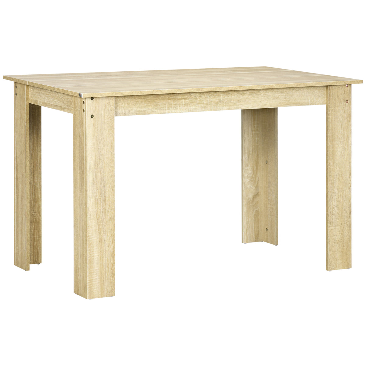 Table à manger table de cuisine design moderne avec grand plateau 2-4 personnes en bois dim. 120L x 69l x 75H cm chêne-0