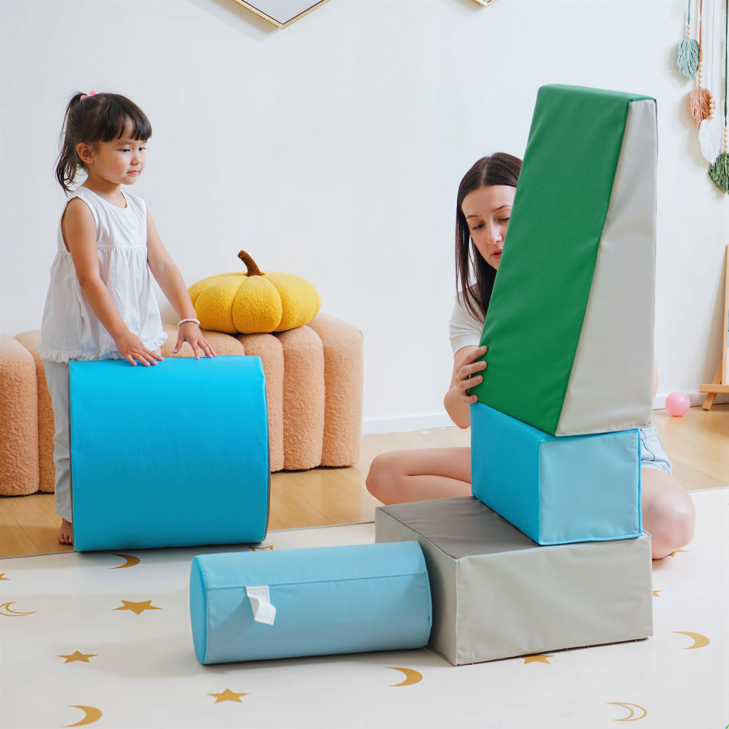 5PCS Module motricité bébé parcours motricité bébé en mousse EPE pour enfants d'âge préscolaire, multicolore-7