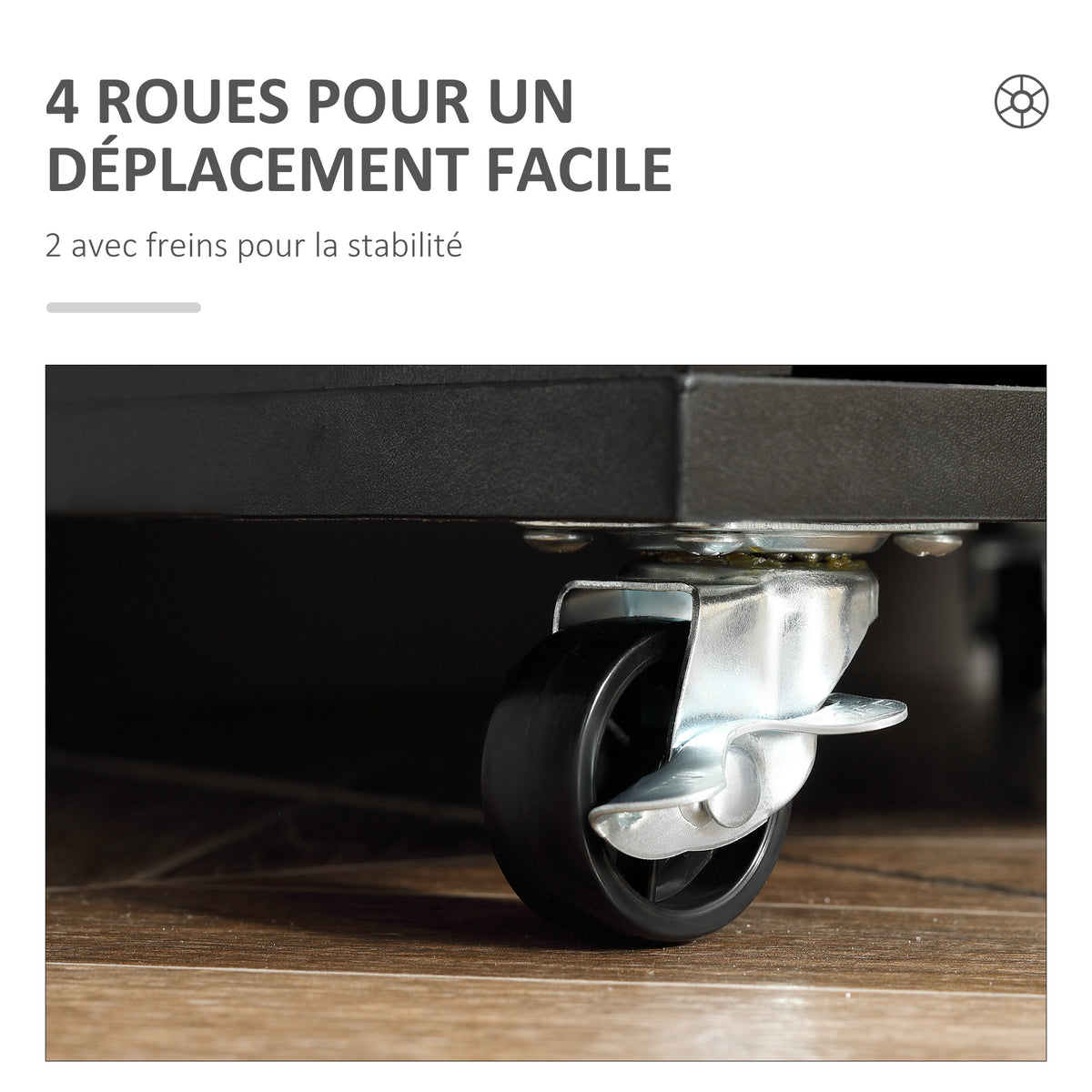 Caisson de bureau à roulette meuble rangement bureau avec 7 tiroirs organisateur pour documents, format A4 ou lettres-5