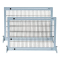 Barrière de sécurité pour chien extensible longueur réglable 104-183 x 36 x 69 cm pin bleu-0