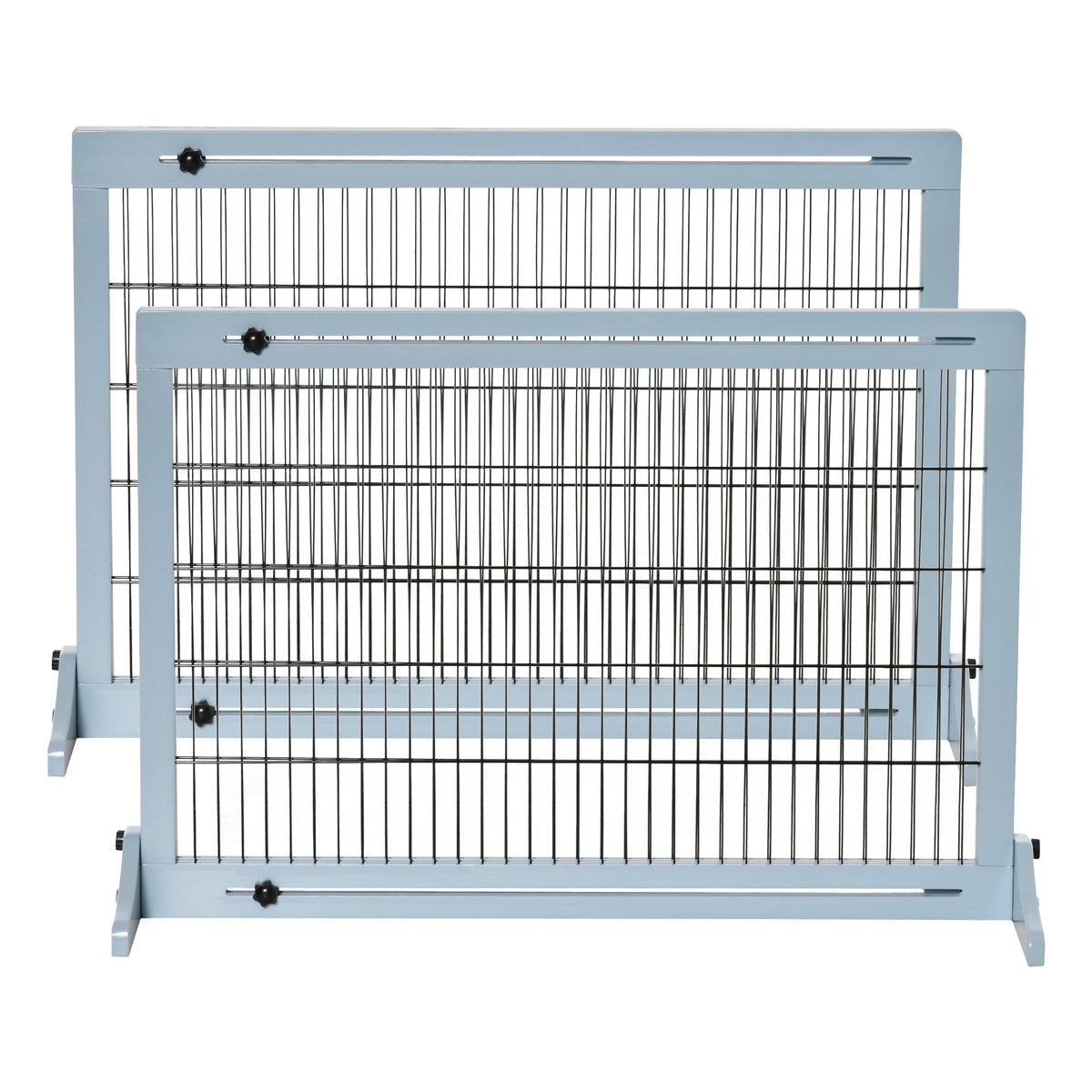 Barrière de sécurité pour chien extensible longueur réglable 104-183 x 36 x 69 cm pin bleu-0