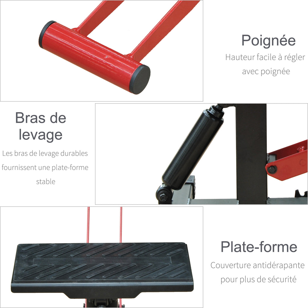 Support universel de moto réglable cric hydraulique Support de motocross Absorbeur de chocs 150kg de charge-3