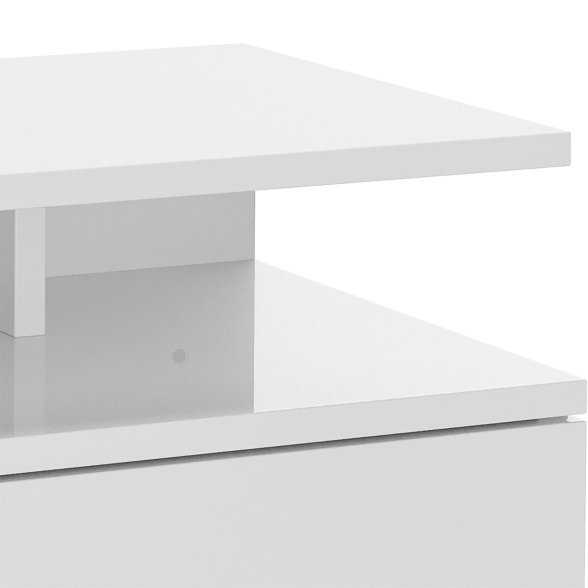 Lot de 2 tables de chevet murales tables de nuit tiroir coulissant, niche, plateau, 35 x 32 x 22,5 cm blanc-8