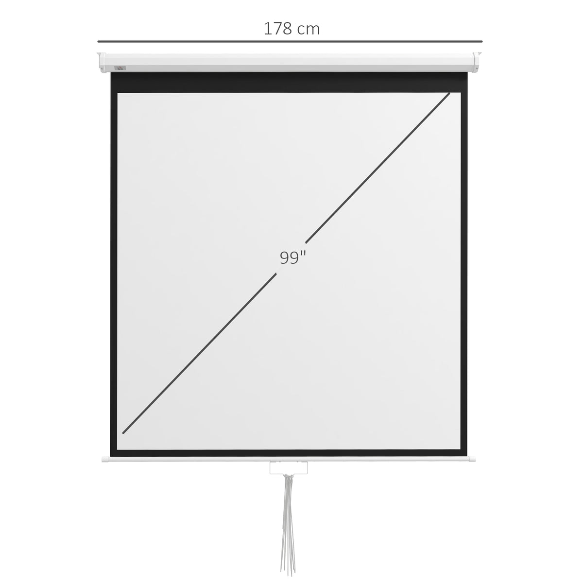Écran de projection TV et Home Cinema de 99 Pouces vidéo projecteur 1:1 4K HD, 178L x 178H cm-2