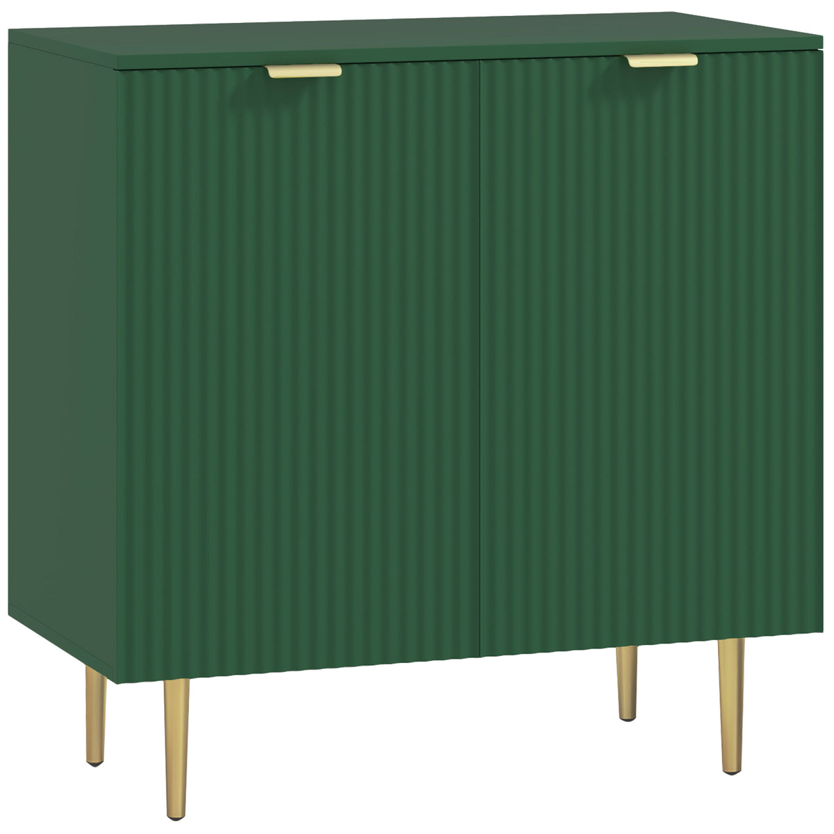 Buffet cuisine meuble de rangement avec 2 portes étagère réglable pieds métalliques surélevés 80 x 40 x 80 cm vert olive-0