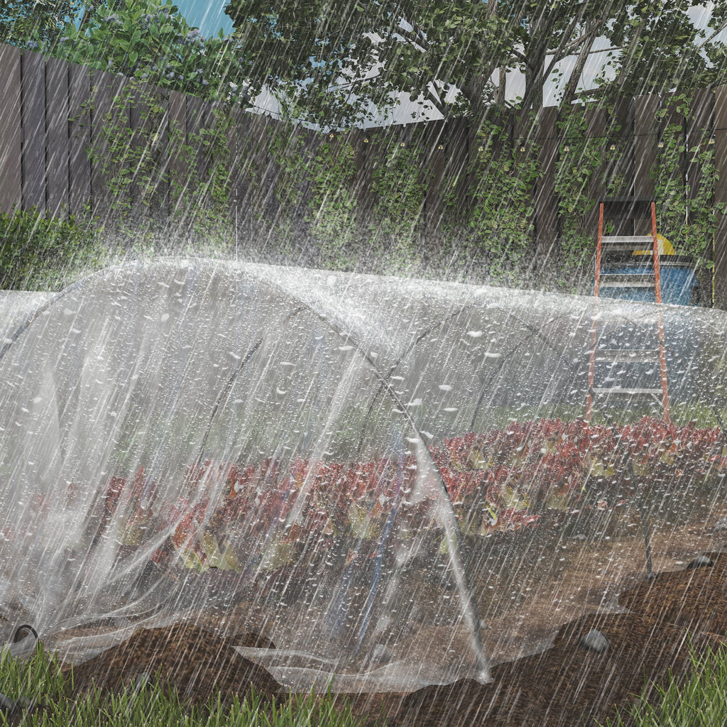 Bâche pour serre bâche plastique transparente 6 x 10 m imperméable résistante aux UV polyéthylène 150g/m² transparent-7