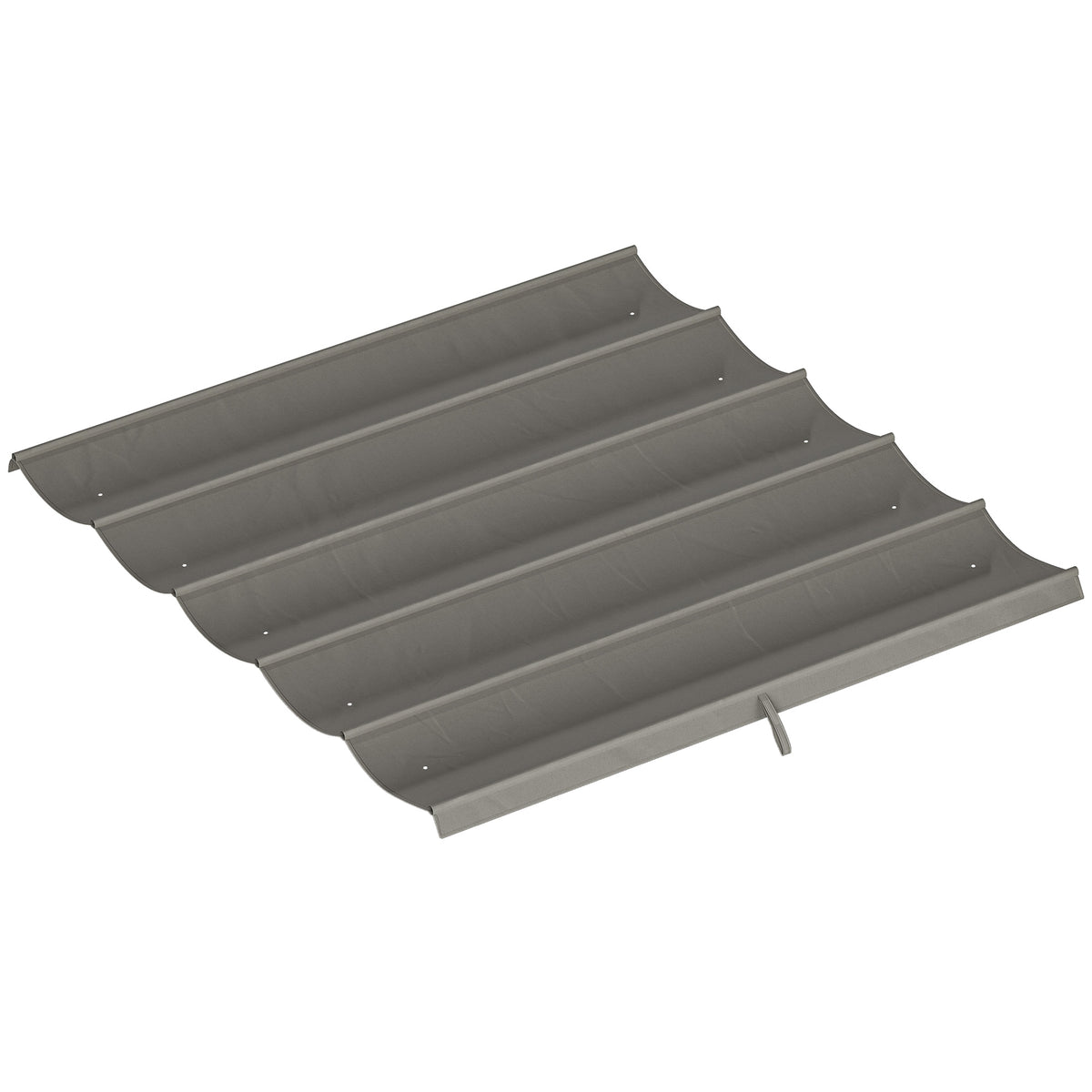 Toile de toit pour pergola tonnelle rétractable de 3 x 3 m - toile uniquement 250 x 255 cm gris clair-0