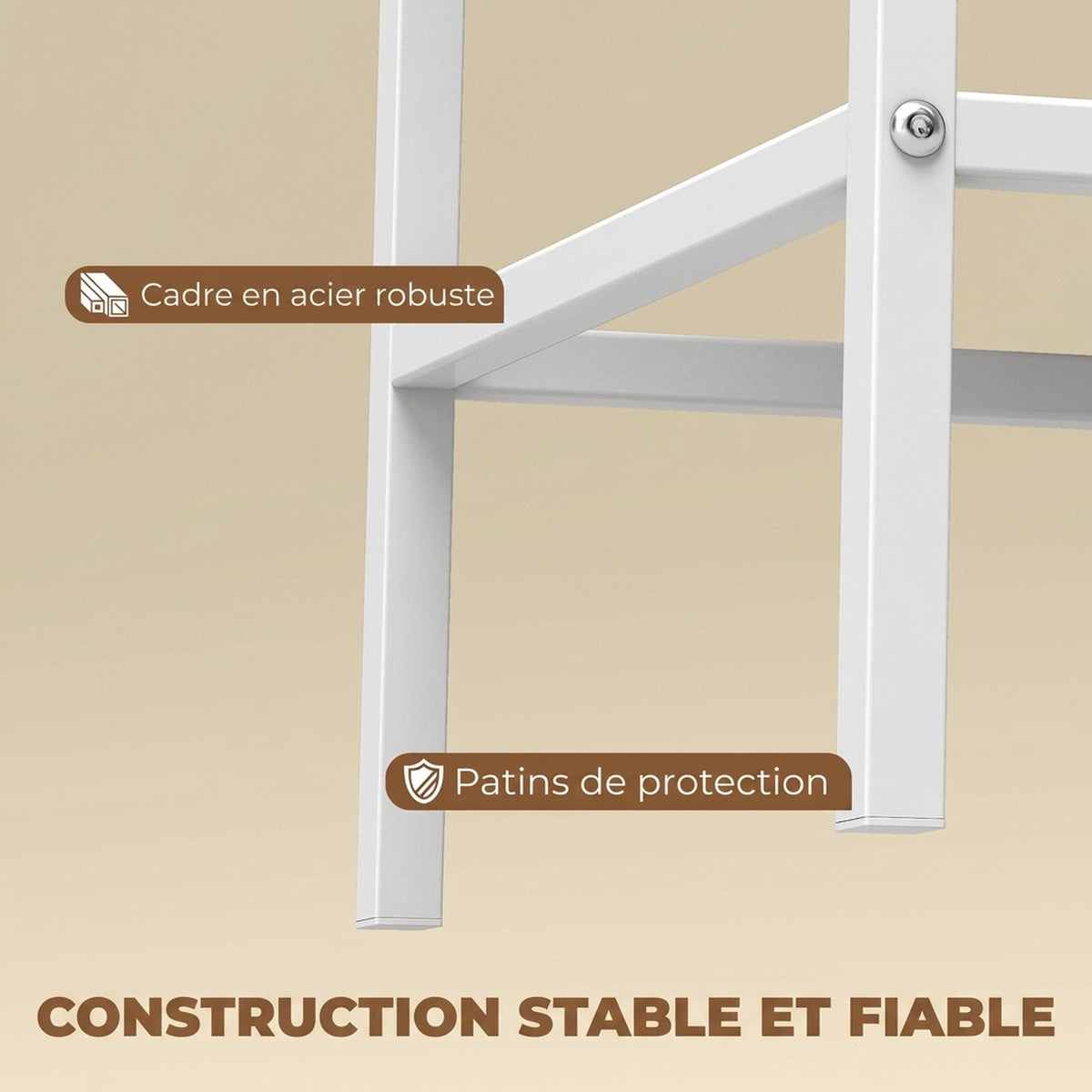 Ensemble Table Salle à Manger avec 4 Chaises pour 4 Personnes, Table de Cuisine Pliante 105 cm Chaises Empilables, Chêne-5