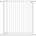 Barrière de sécurité pour chiens et bébés 76 à 80 cm avec extension fixation par pression sans perçage 76 à 80cm blanc-0