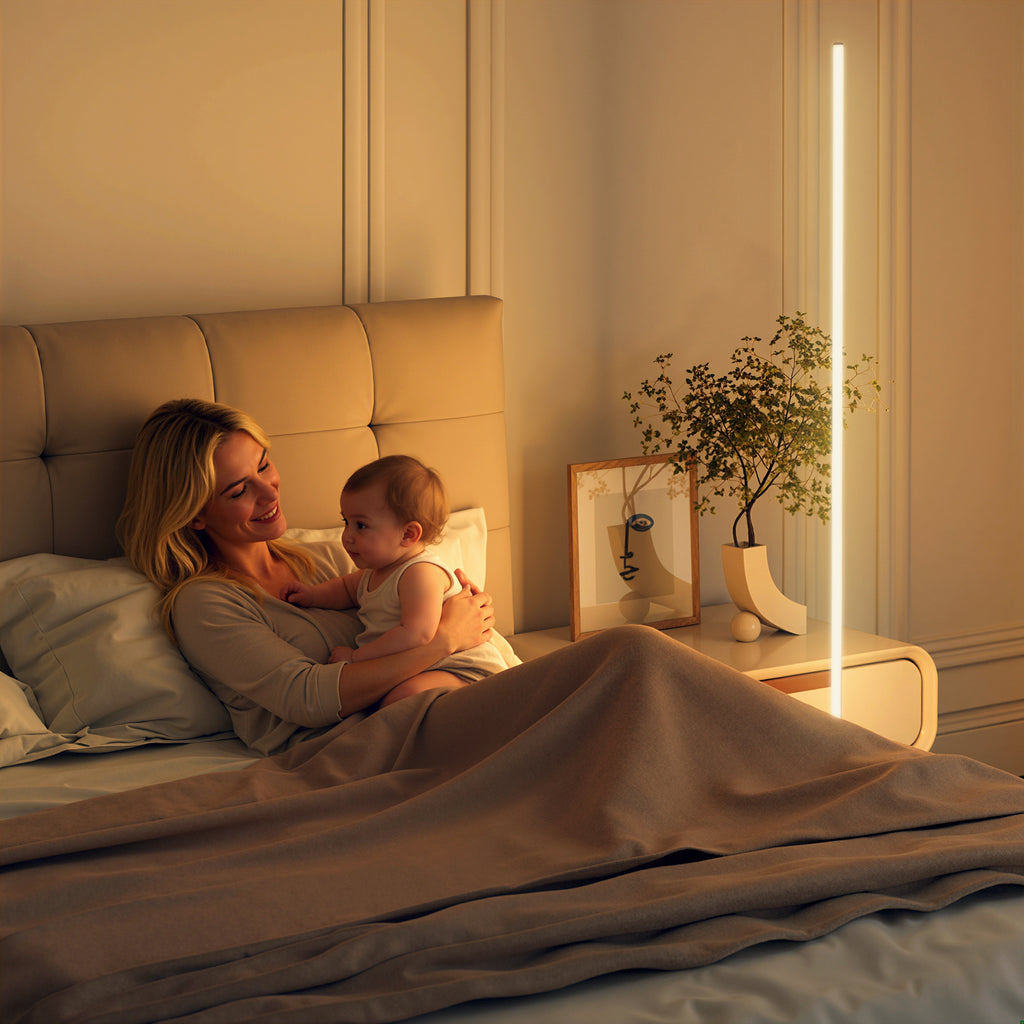 Lampadaire LED, lampadaire sur pied salon à intensité variable, télécommande, interrupteur à pied, Ø20x150cm, argent-8
