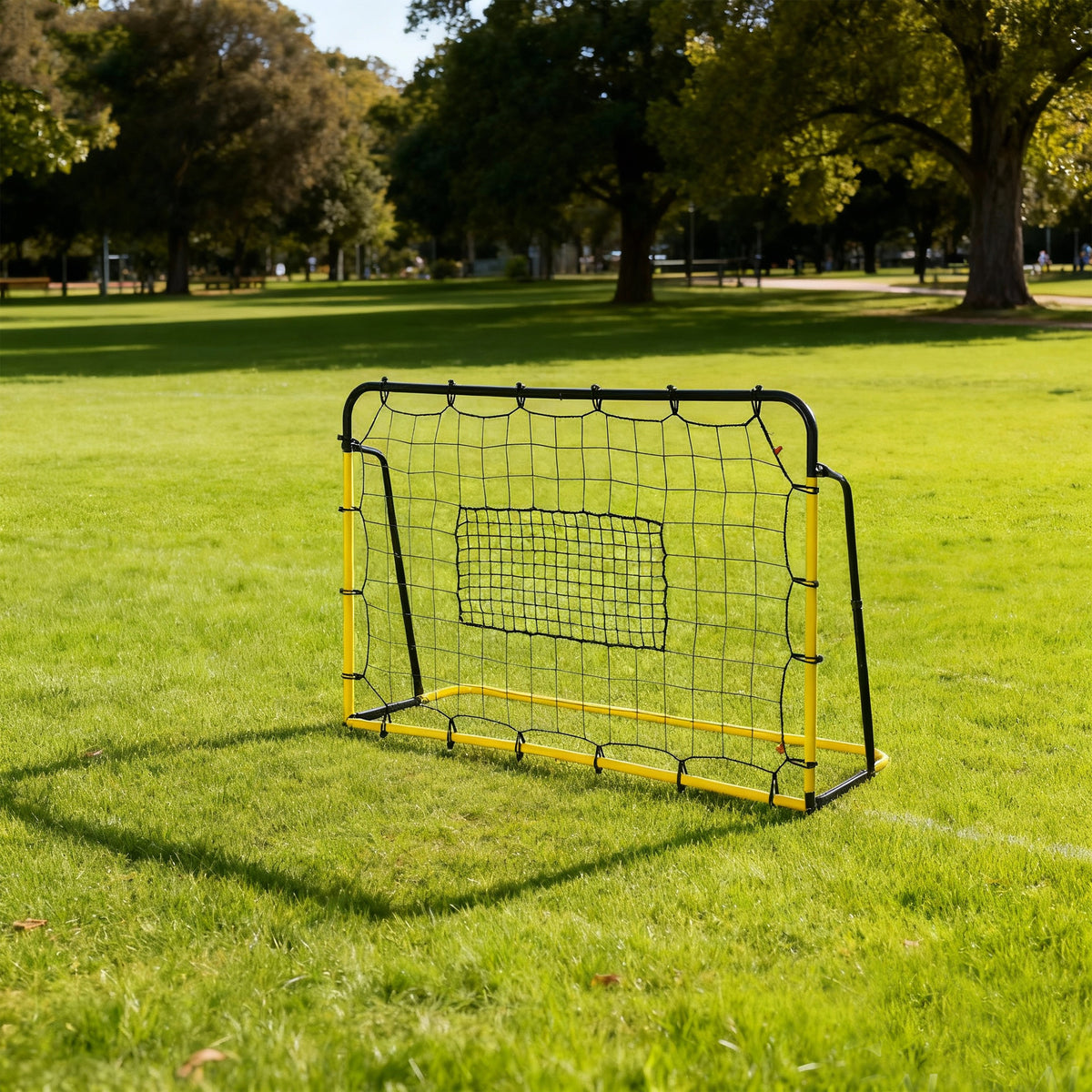 Filet de rebond de football, 184L x 123H cm, rebondisseur de football, 5 angles réglables de 60° à 90°,  jaune et noir-1