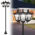 Lampadaire de jardin extérieur à LED solaire avec capteurs 3 abat-jours - H.182.5 cm - IP44-0