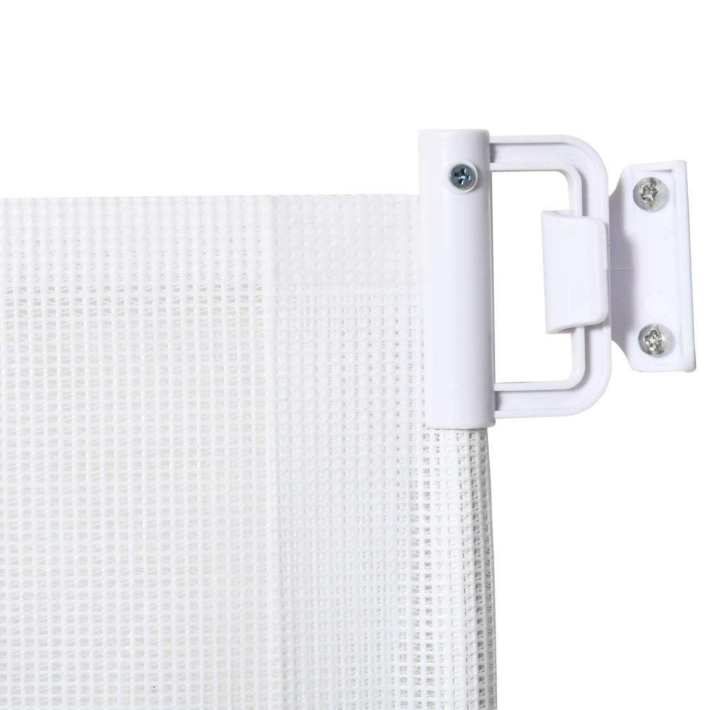 Barrière de sécurité chien barrière rétractable automatique barrière escaliers couloirs portes 115 x 82,5 m teslin acier blanc-7