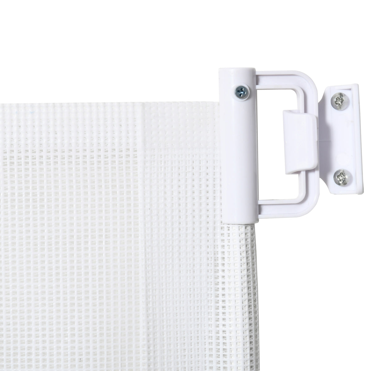 Barrière de sécurité chien barrière rétractable automatique barrière escaliers couloirs portes 115 x 82,5 m teslin acier blanc-7