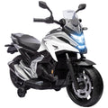 Moto électrique pour enfants moto porteur Honda pour enfants 3 à 6 ans avec musique, phares blanc-0
