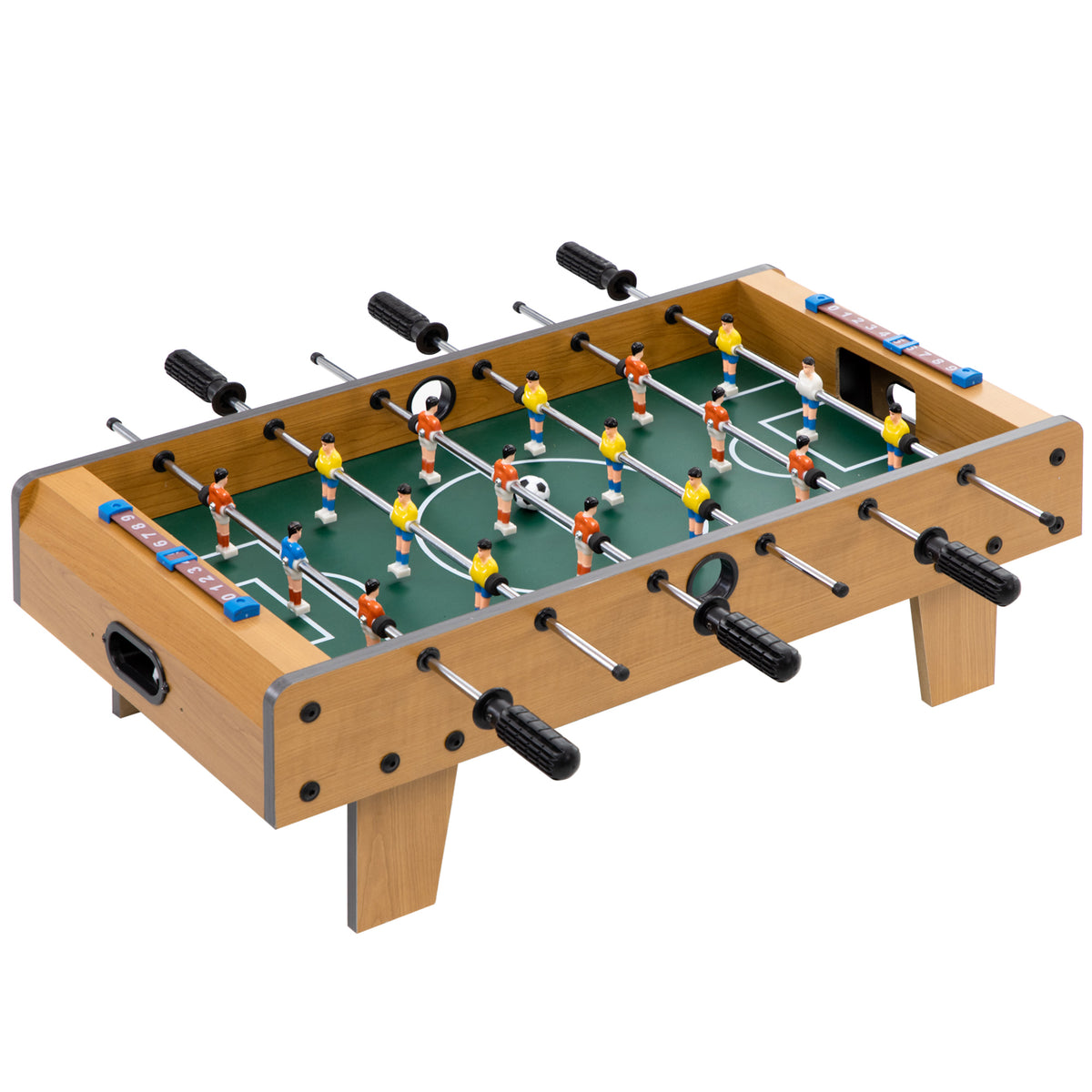 Table baby-foot pour enfants à partir de 6 ans 2 ballons 18 joueurs 69 x 37 x 24 cm-0