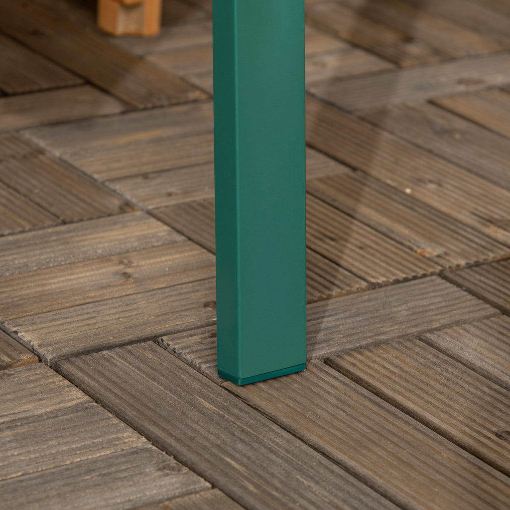 Banc de jardin banc extérieur jardin en acier avec dossier à motif floral pour 2 personnes 127 x 63 x 83 cm vert foncé-7