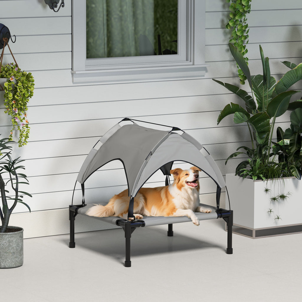 Lit pour chien chat sur pieds grand confort velum anti-UV oxford sac de transport inclus 76 x 61 x 69,5 cm gris-9