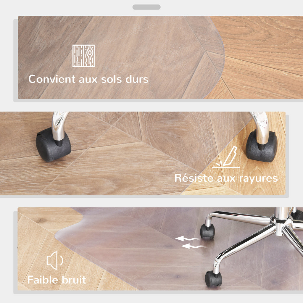 Tapis chaise de bureau 90 x 120 cm antidérapant, tapis de sol bureau résistant aux rayures, transparent-4
