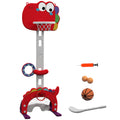 Panier de basket-ball pour enfants, hauteur réglable, 5 en 1 lancer de balles, golf, football jeu de lasso, 3-6 ans-0