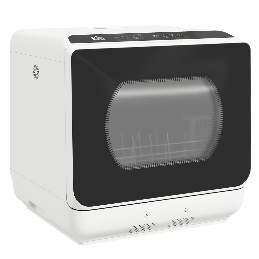 Mini lave-vaisselle 4 couverts 5 programmes réservoir d'eau 6L commande tactile affichage LED 45 x 44 x 45,8 cm blanc-0